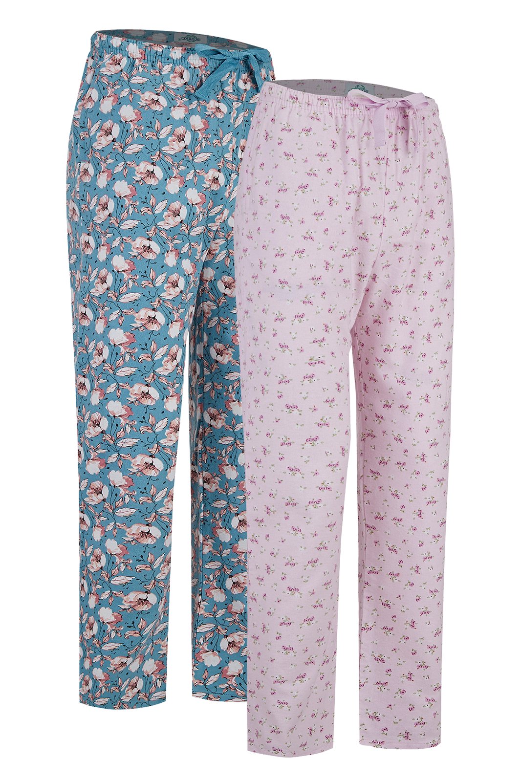 GLOBAL Cotton Flannel 2 Pack Women's Pajama Pants Sleepwear Sleep Pants,S-3XL