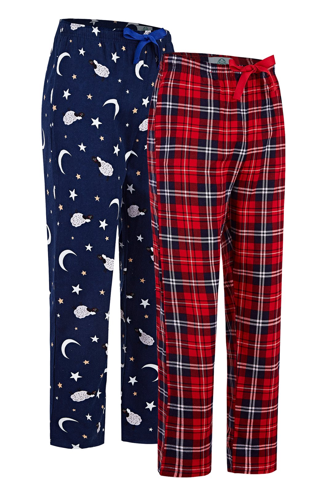GLOBAL Cotton Flannel 2 Pack Women's Pajama Pants Sleepwear Sleep Pants,S-3XL