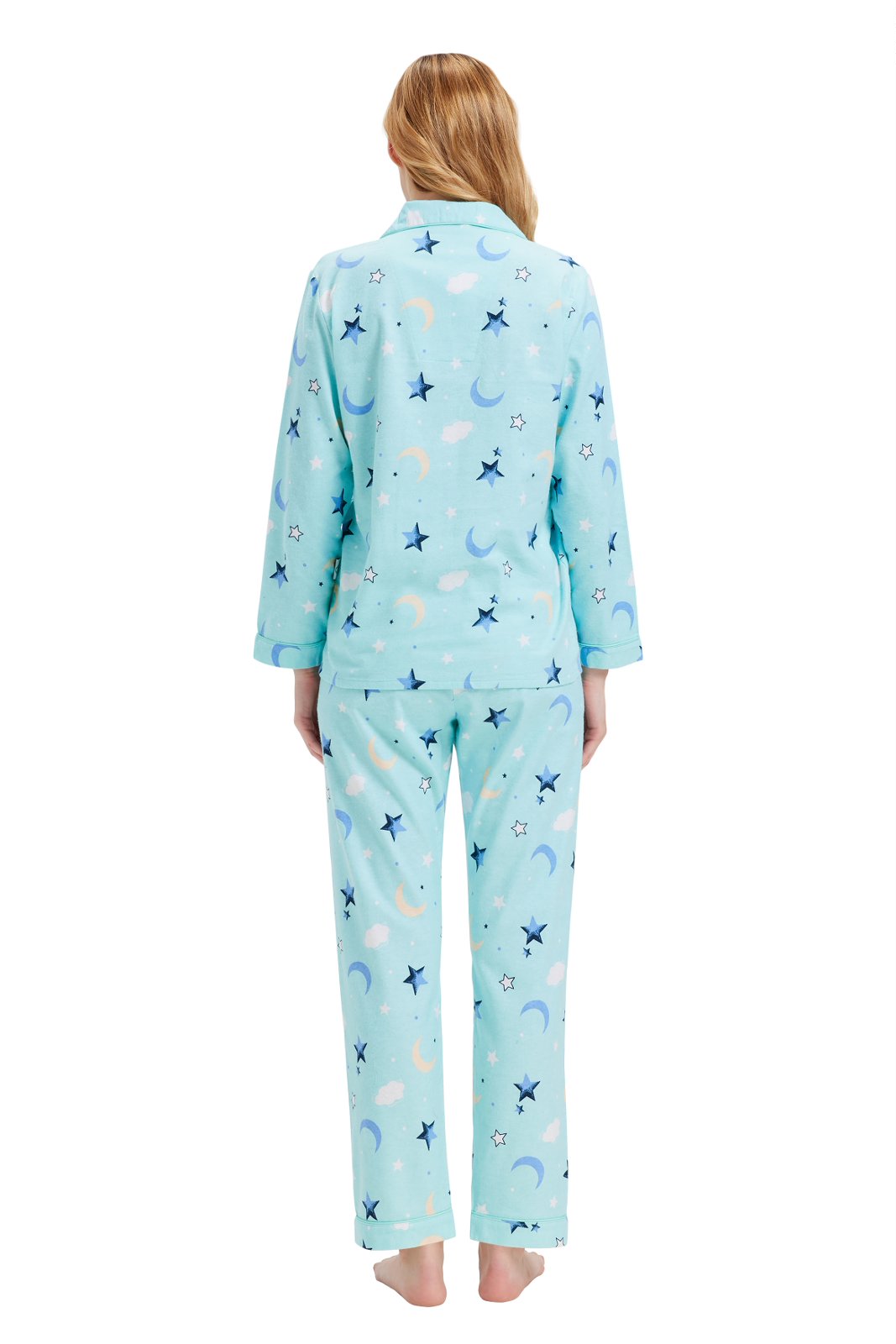 GLOBAL Women’s Flannel Pajama Set 100% Cotton Comfy PJs for Women Long Sleeve Button Front 2-Piece Warm and Cozy Sleepwear