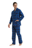 Men's Long Sleeve Flannel Pajamas Sets 100% Cotton Sleepwear Top and Bottom, Size S-3XL