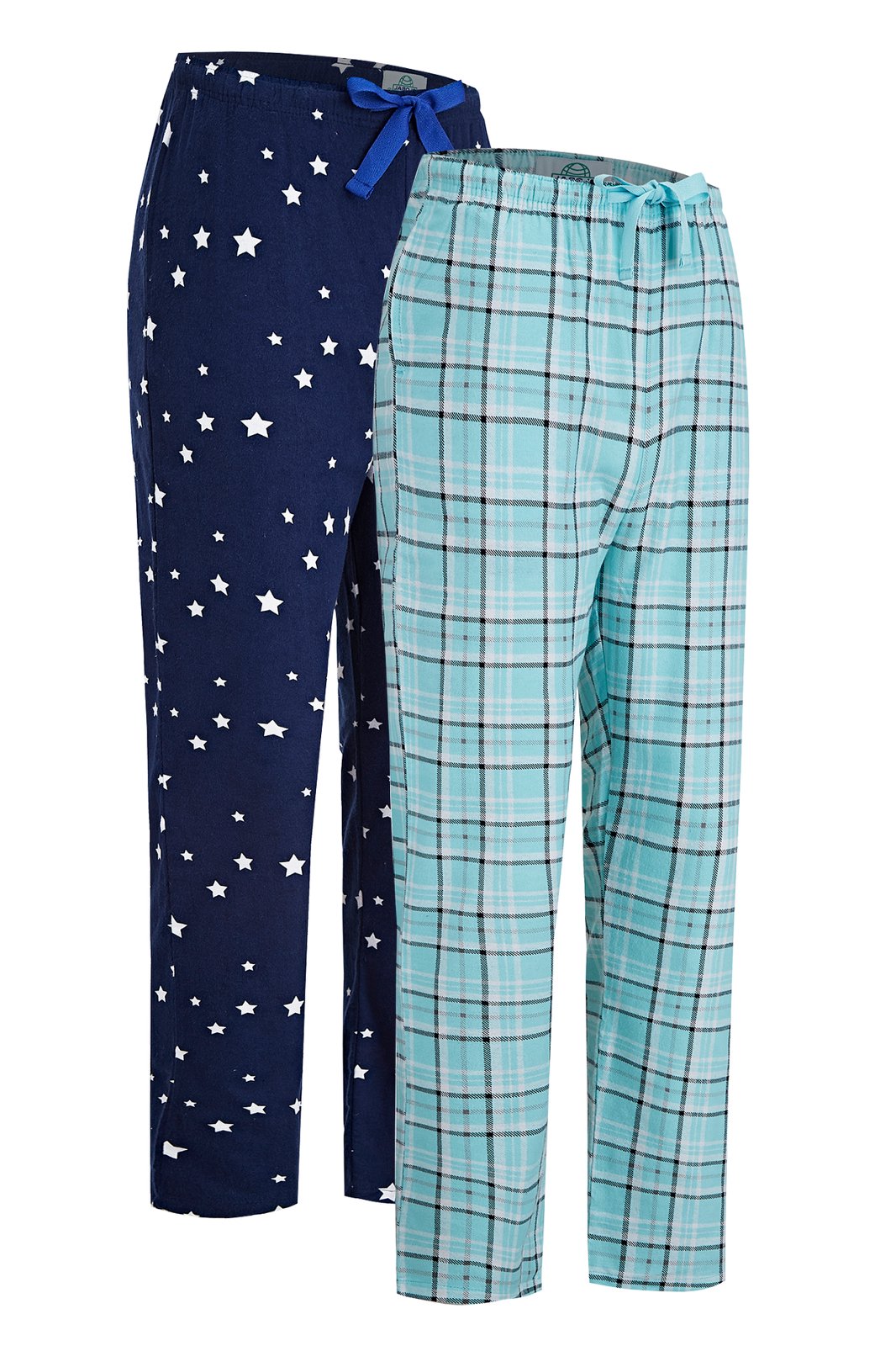 GLOBAL Cotton Flannel 2 Pack Women's Pajama Pants Sleepwear Sleep Pants,S-3XL