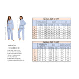 GLOBAL Womens Flannel Cotton Pajama Set Long PJs Flannel Loungewear Sleepwear,Size S-3XL, Blue Star