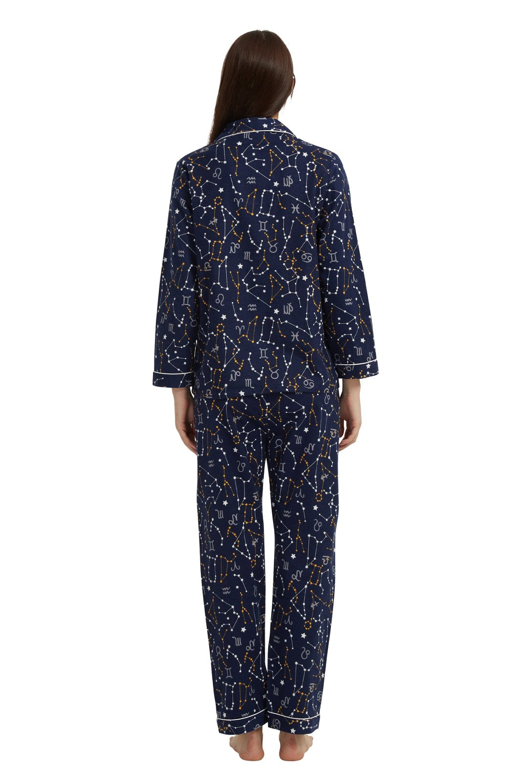 GLOBAL Women’s Flannel Pajama Set 100% Cotton Comfy PJs for Women Long Sleeve Button Front 2-Piece Warm and Cozy Sleepwear